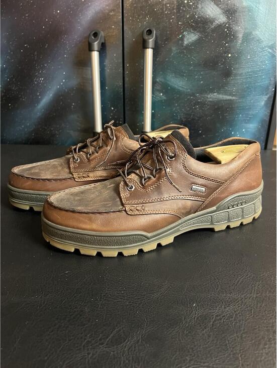 ECCO Mens 13 EU 47 Track 25 Low GoreTex Rugged Leather Boots Shoes Brown NICE! main image 4